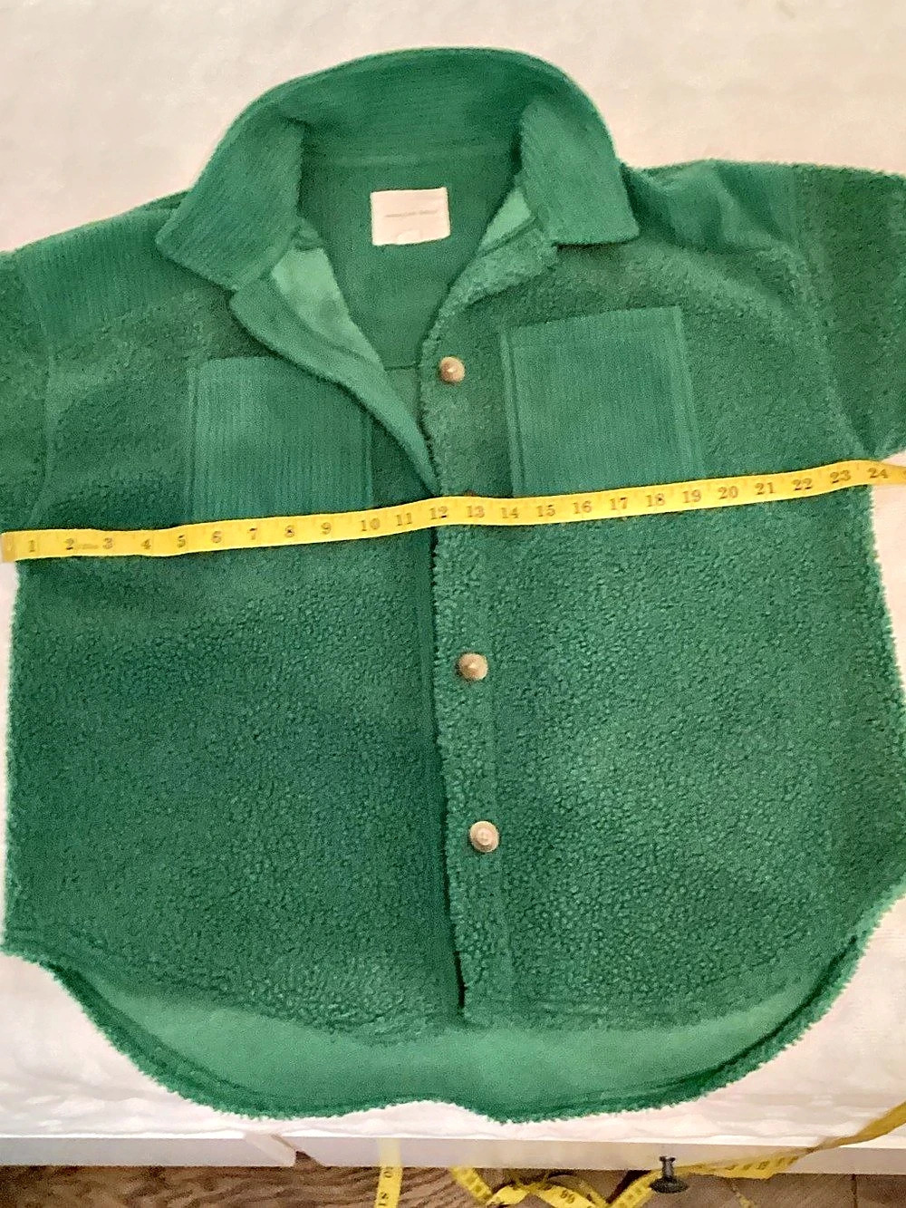 American Eagle AE Fleece Shacket Utility Jacket Green XS - Picture 2 of 5